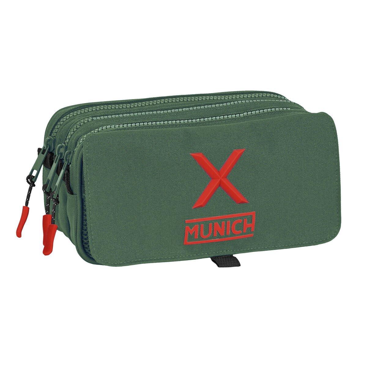 Portatodo Triple Munich Verde Verde (21,5 x 10 x 8 cm)