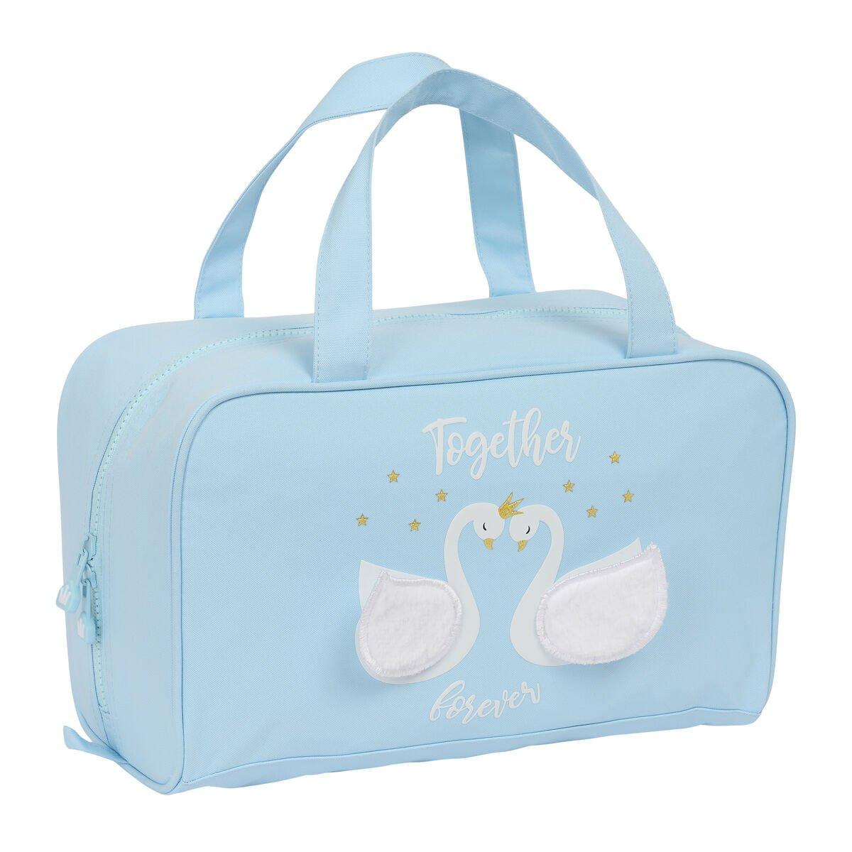 Neceser de Viaje Glow Lab Cisnes Azul claro 31 x 14 x 19 cm