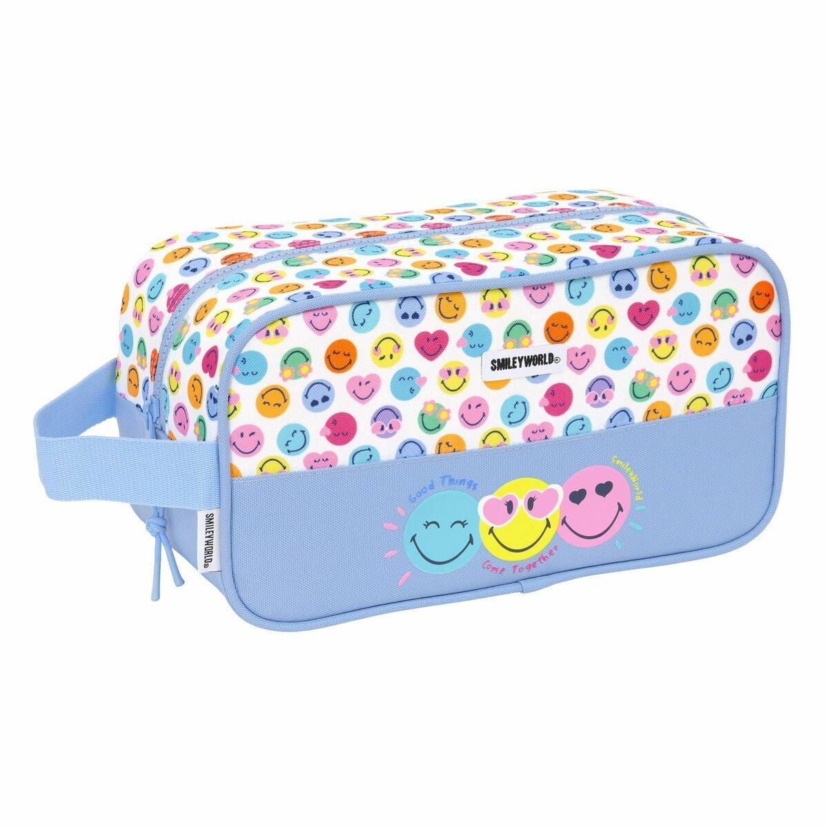 Zapatillero de Viaje Smiley Joyful Multicolor Azul claro 29 x 15 x 14 cm