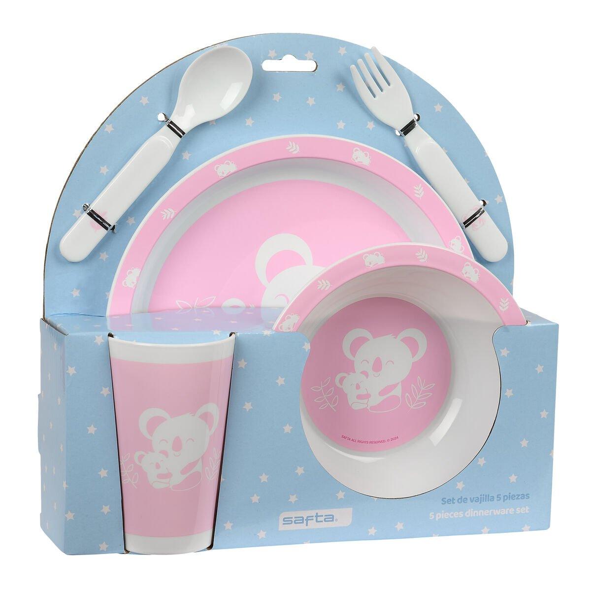 Set de vajilla infantil Safta Koala Poliéster PVC