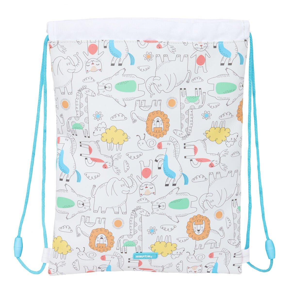 Bolsa Mochila con Cuerdas Safta Zoo Beige 26 x 34 x 1 cm