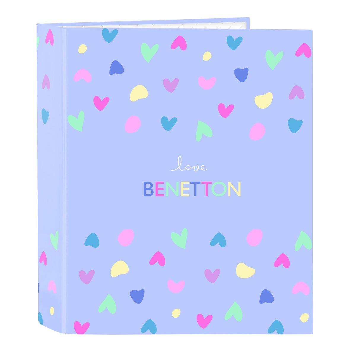 Carpeta de anillas Benetton Lila Lila A4 27 x 33 x 6 cm