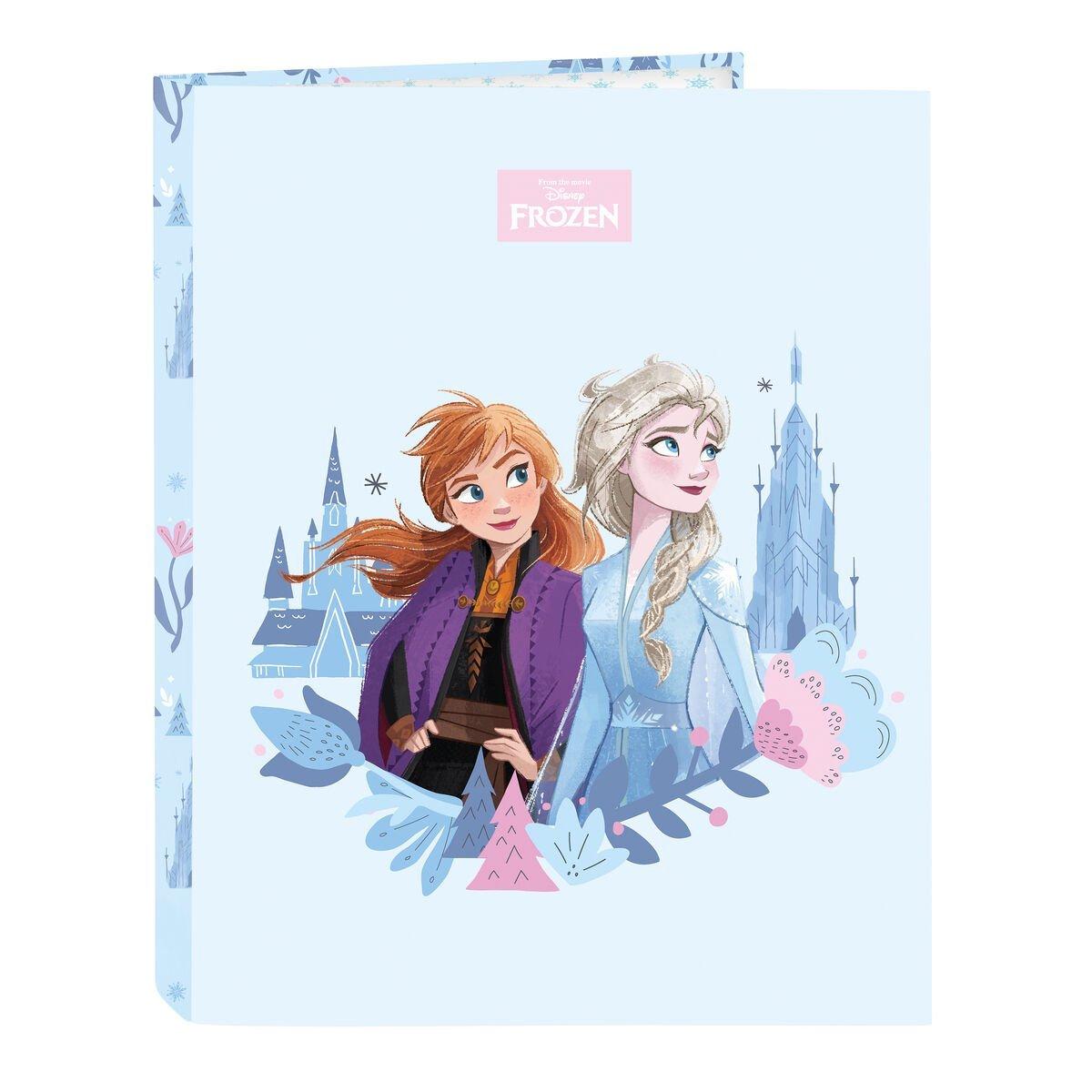 Carpeta de anillas Frozen Ice magic Azul A4 26.5 x 33 x 4 cm