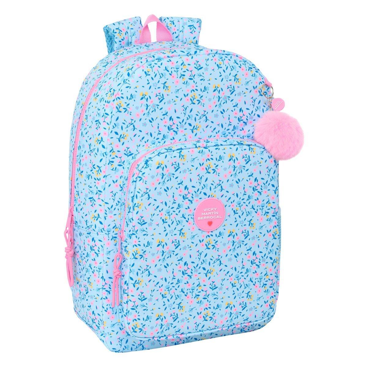 Mochila Escolar Vicky Martín Berrocal Paraíso Azul Rosa 30 x 46 x 14 cm
