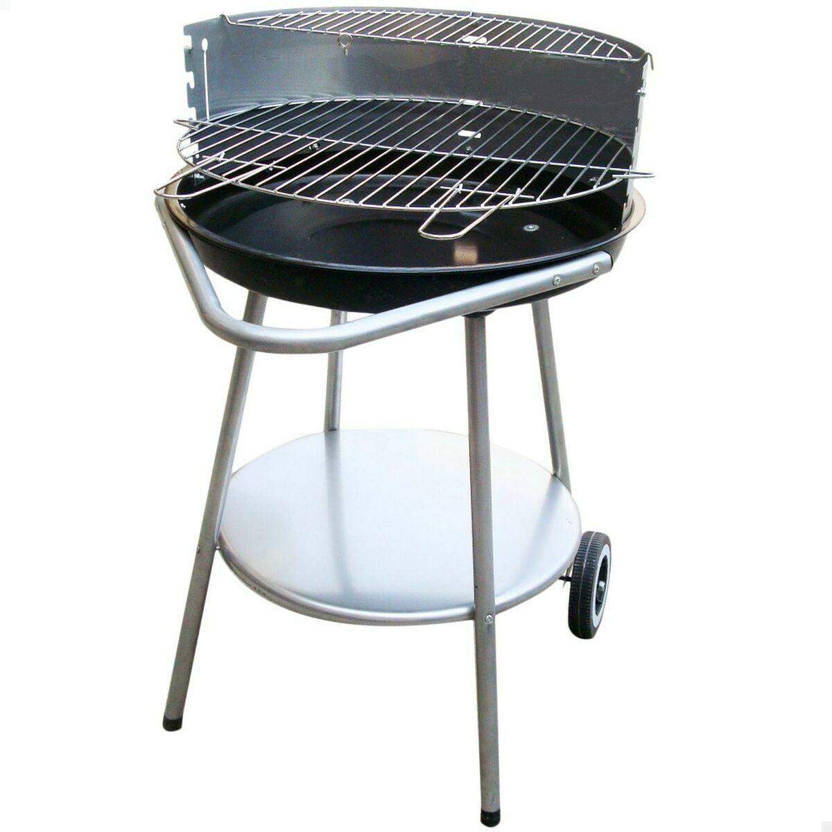 Barbacoa de Carbón con Ruedas Aktive 51 x 51 x 82 cm Negro