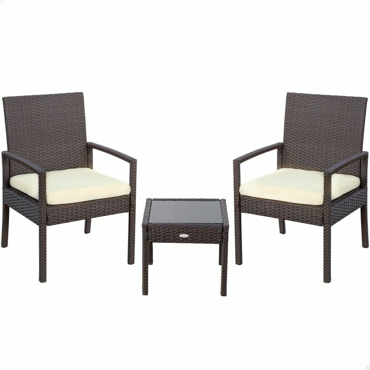 Conjunto de Mesa con 2 Sillones Aktive 54,5 x 56 x 79 cm