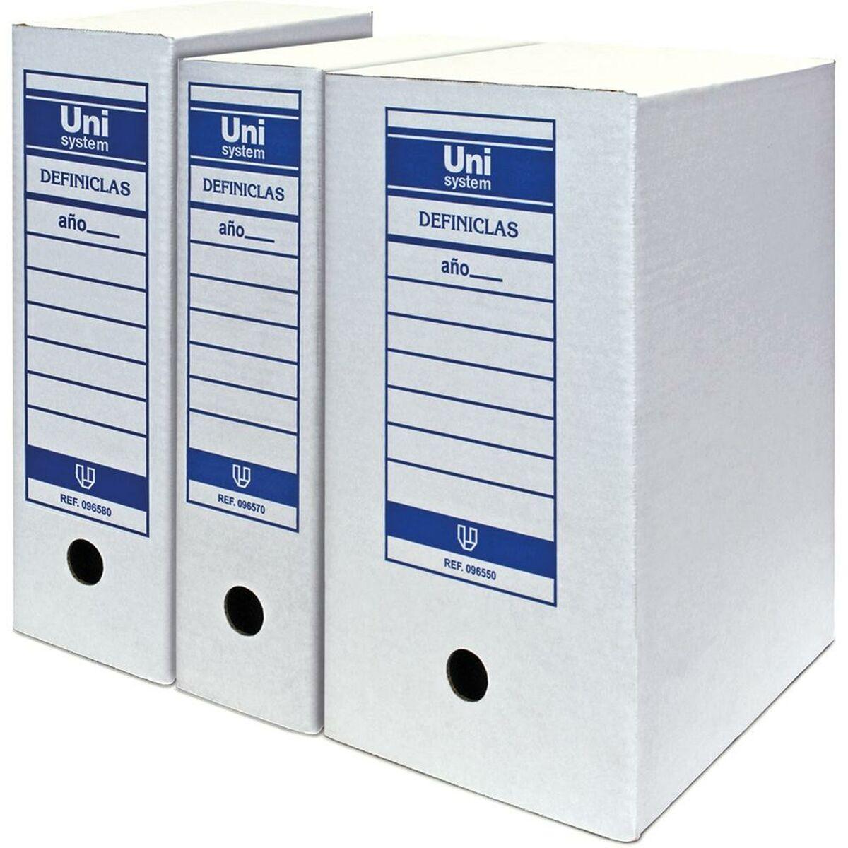 Caja de Archivo Unipapel Unisystem Definiclas Blanco A3 Folio