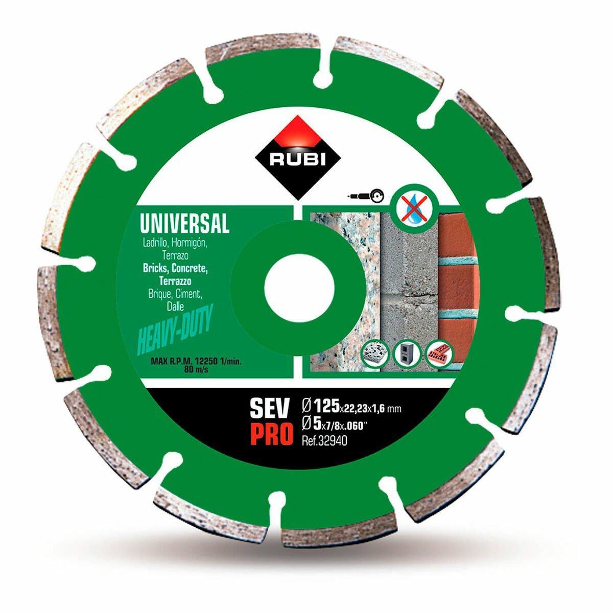 Disco de corte diamantado Rubi pro r32940 125 mm