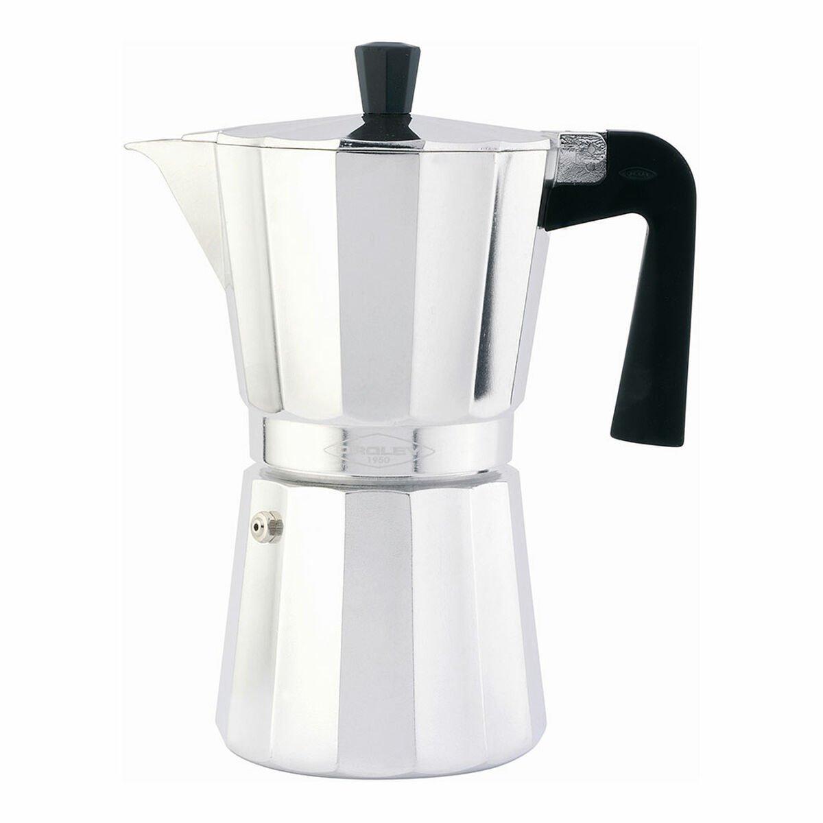 Cafetera Italiana Oroley Aluminio 6 Tazas Plateado