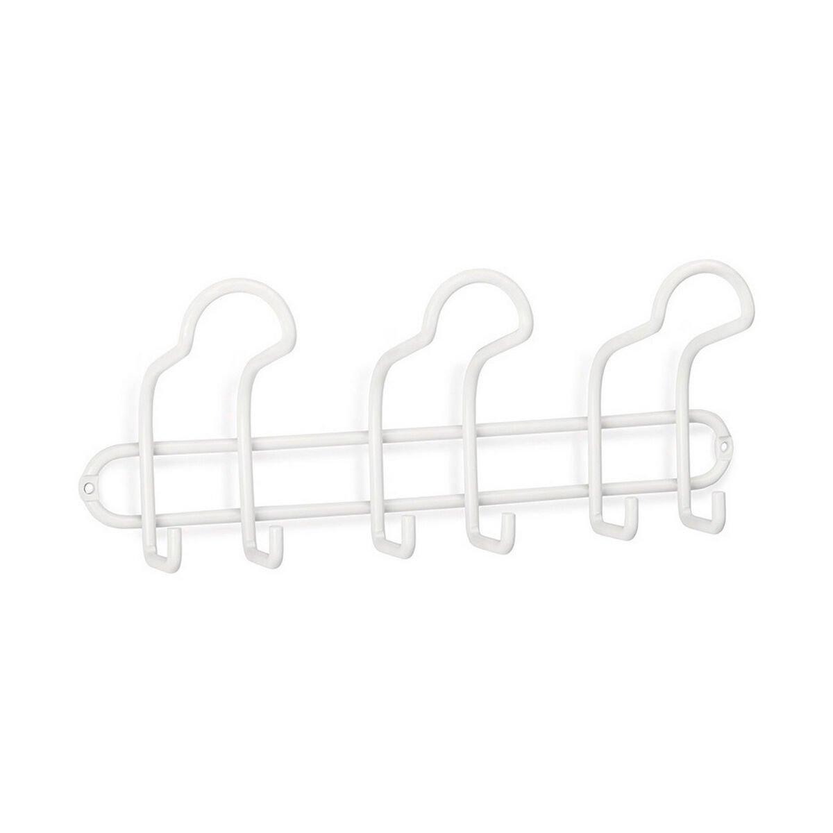 Perchero de Pared Inofix Blanco Acero 13 x 31 x 8,4 cm