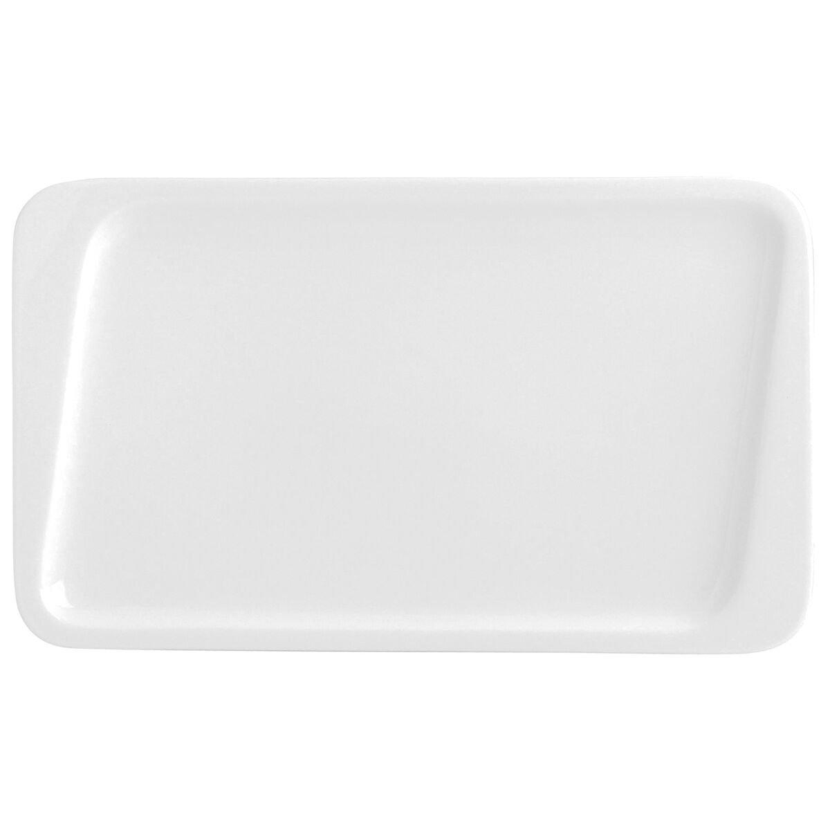 Plato Llano Quid Chef Cerámica Blanco 30 x 18 cm (6 Unidades) (Pack 6x)
