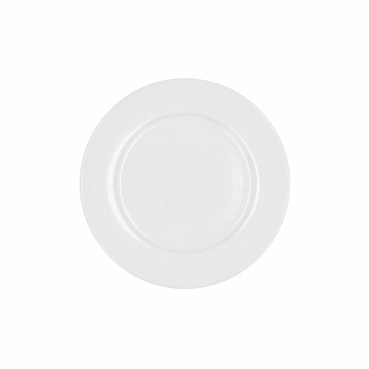 Plato de Postre Bidasoa Glacial Ala Ancha Cerámica Blanco 19 cm (12 Unidades) (Pack 12x)