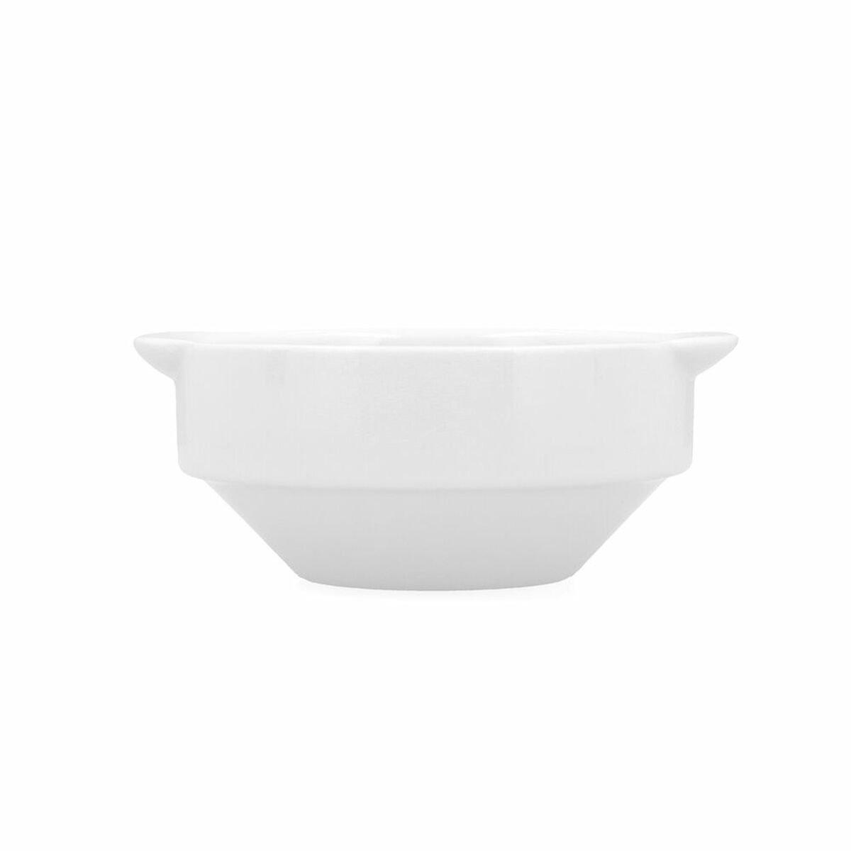 Bol Bidasoa Glacial Blanco Cerámica 350 ml (6 Unidades) (Pack 6x)