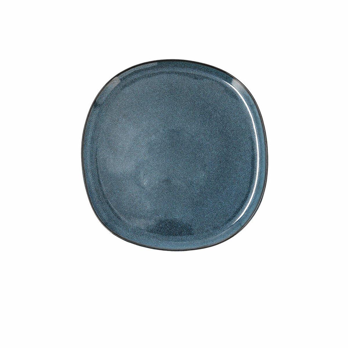 Plato Llano Bidasoa Ikonic Cerámica Azul (20,2 x 19,7 x 1,3 cm) (Pack 6x)