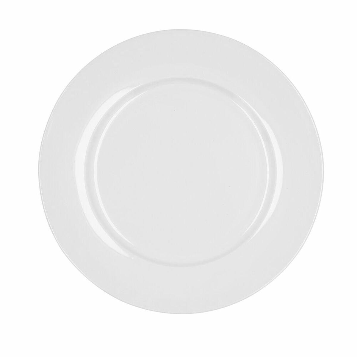 Plato Llano Bidasoa Glacial Cerámica Blanco (27 cm) (Pack 4x)