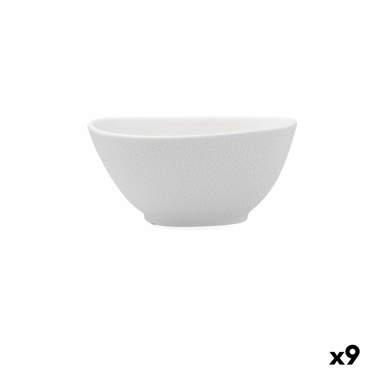 Cuenco Bidasoa Fosil Blanco Cerámica Cuadrado