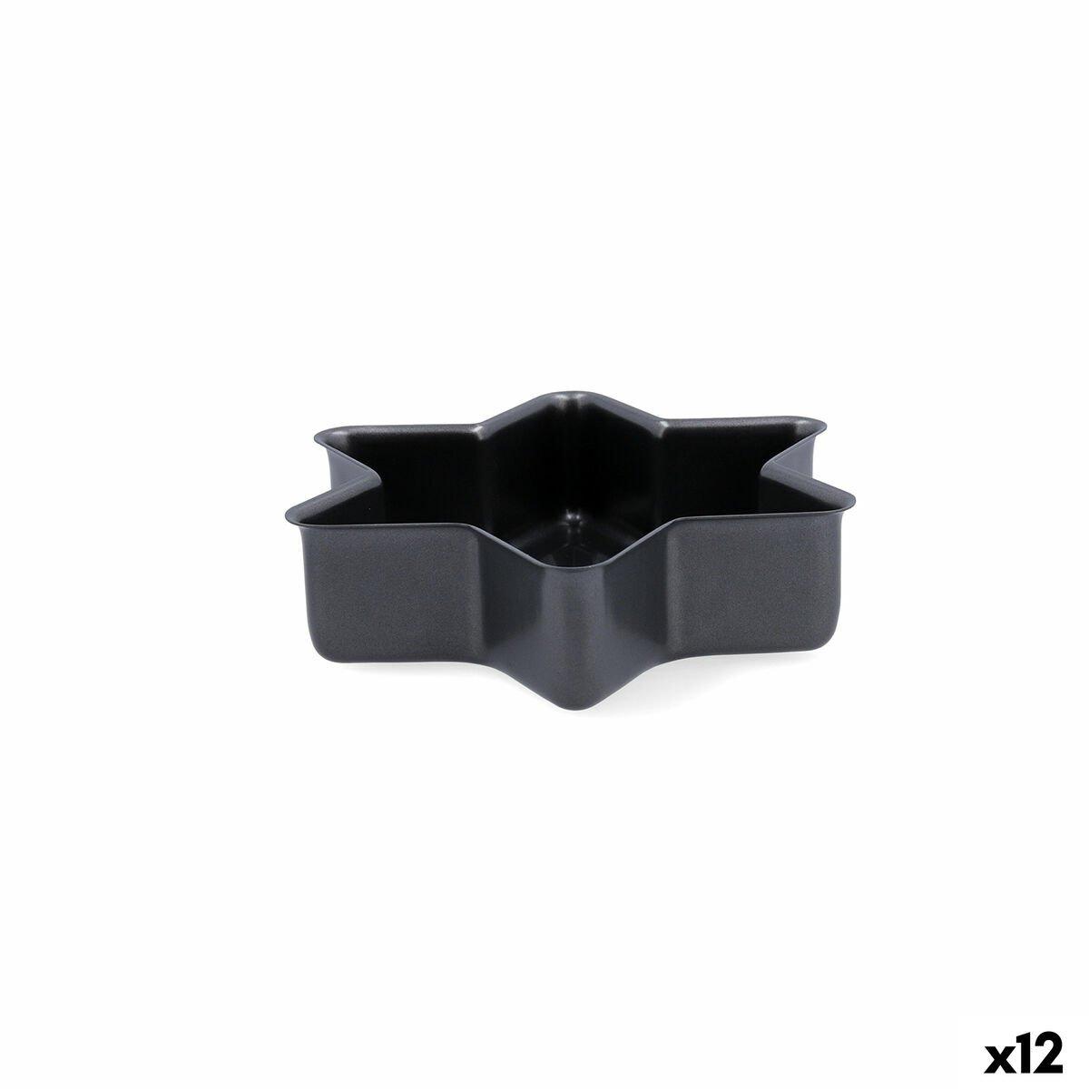 Molde para Repostería Quid Sweet Grey Gris Metal 21 x 5 cm (12 Unidades)