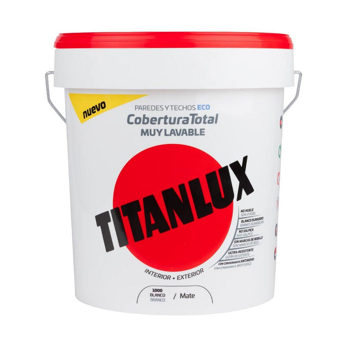 Pintura plástica Titan 06t100005 Blanco 4 L Lavable Pared Techo