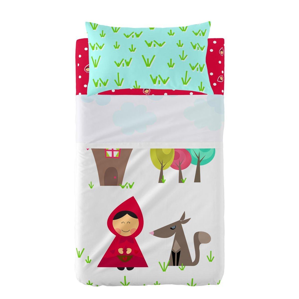 Juego de Sábanas para Cuna HappyFriday Mr Fox Grandma Multicolor