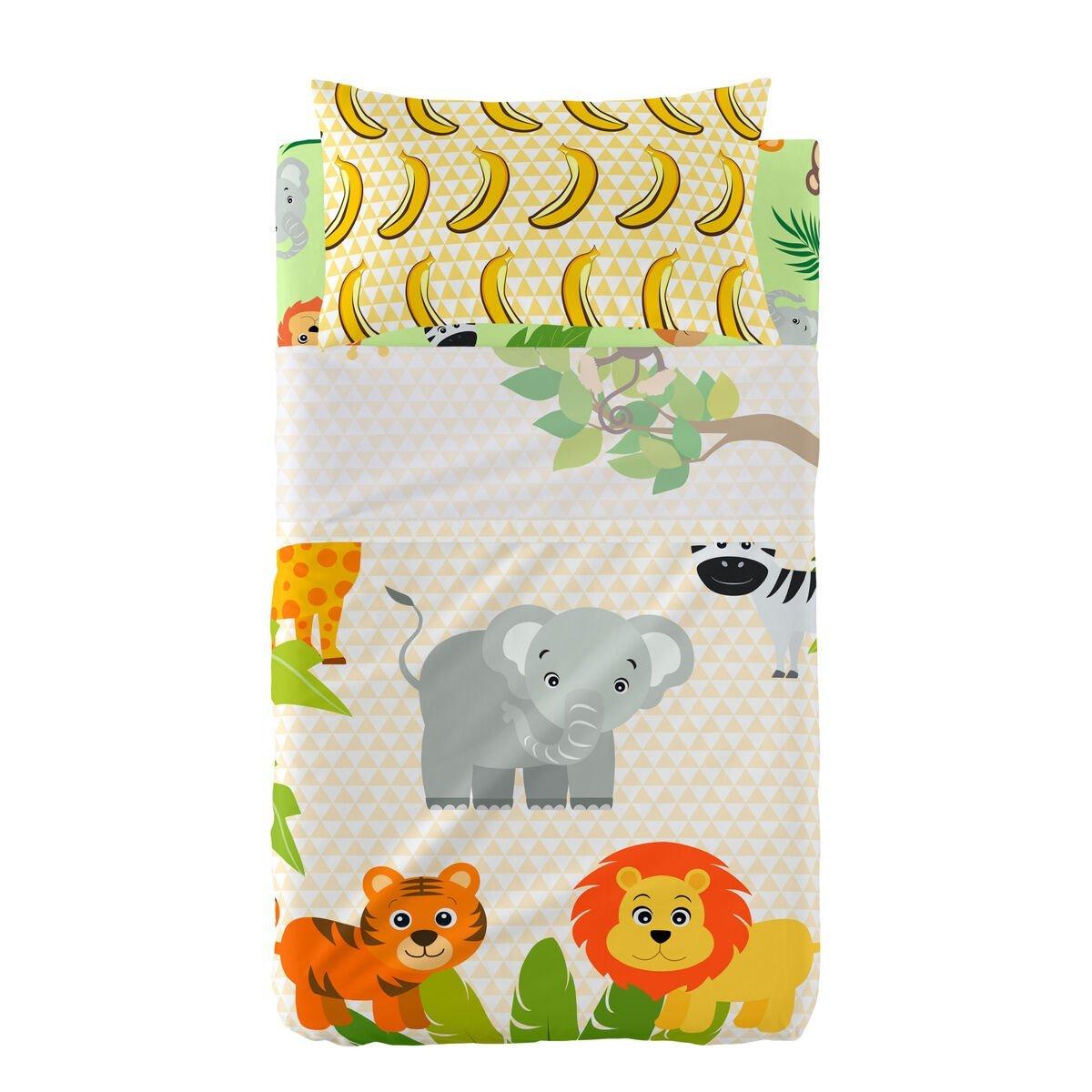 Juego de Sábanas para Cuna HappyFriday Mr Fox Wild Multicolor Cuna de Bebé