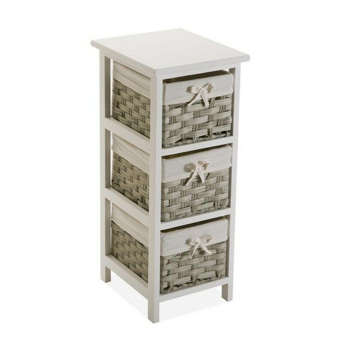 Cajonera multiusos Versa Pompei 29 x 62 x 25 cm Blanco
