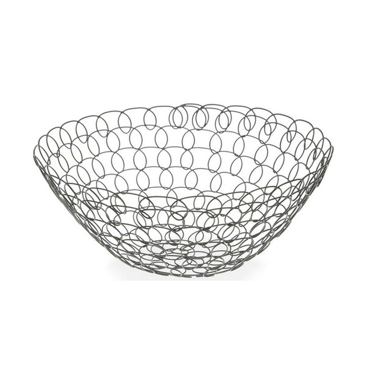 Frutero Versa Gris Metal Acero 28 x 12 x 28 cm 1 L