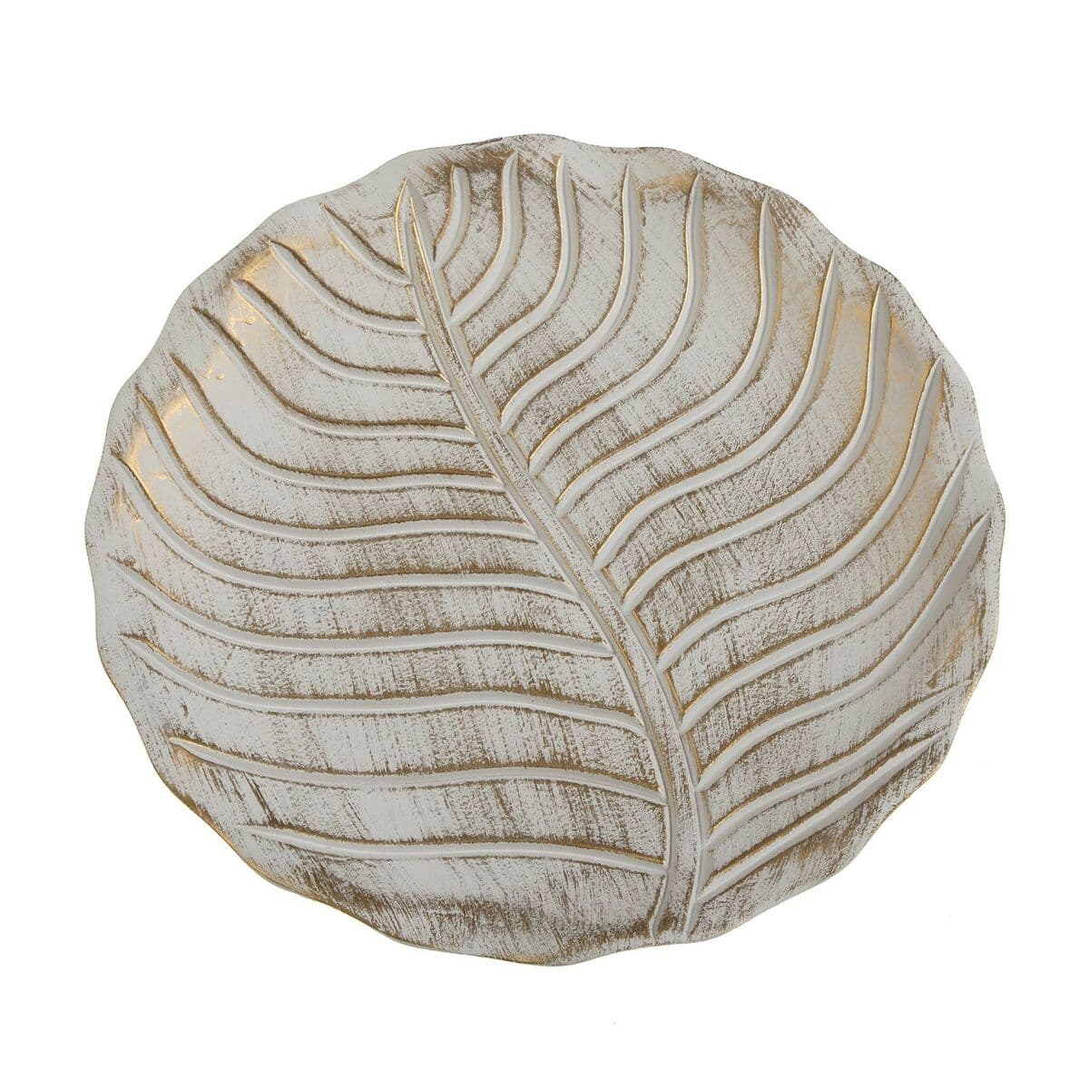 Centro de Mesa Versa Leaf B Blanco Madera MDF 3 cm 3 x 40 x 40 cm