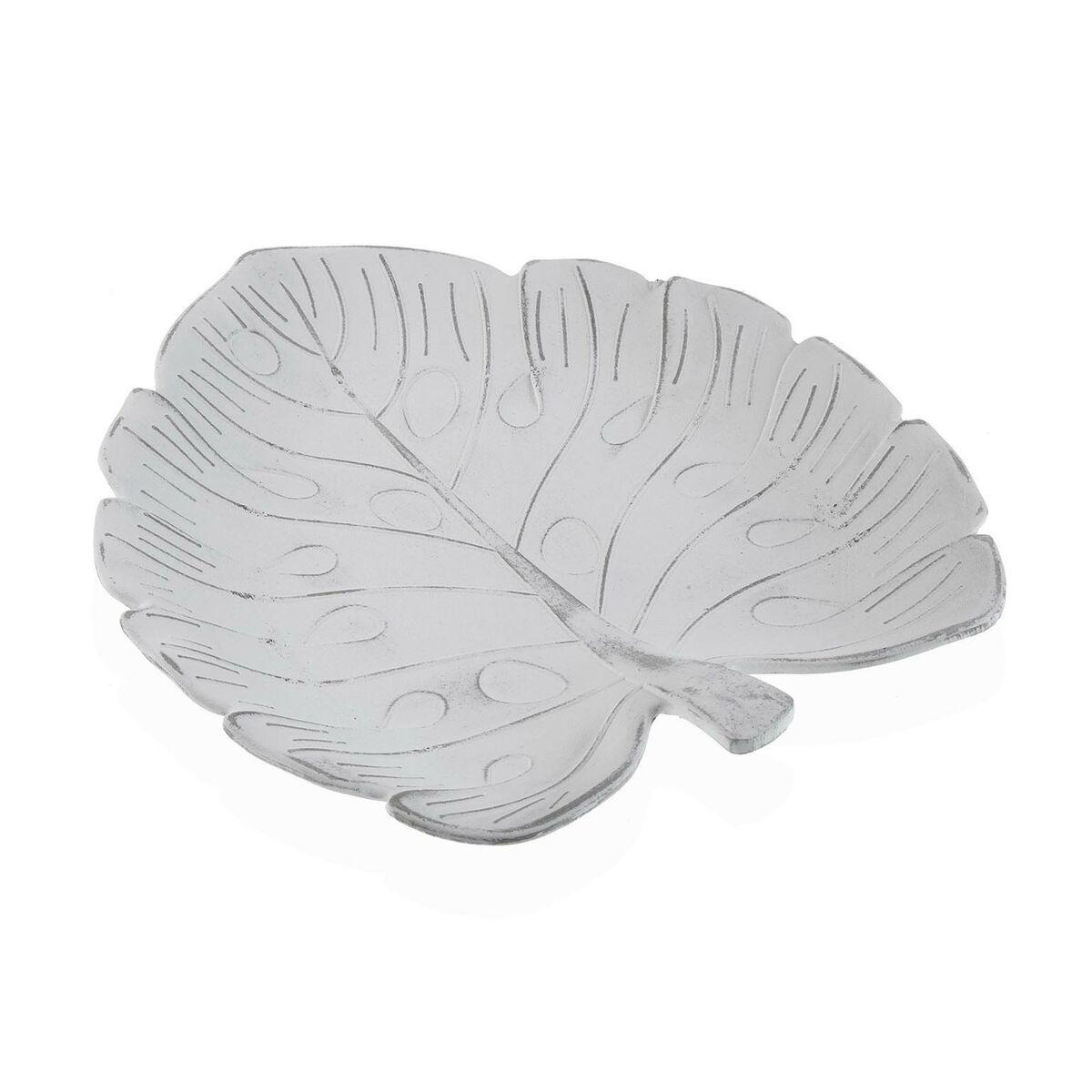 Centro de Mesa Versa Blanco Madera MDF 17 x 3 x 28 cm Hoja