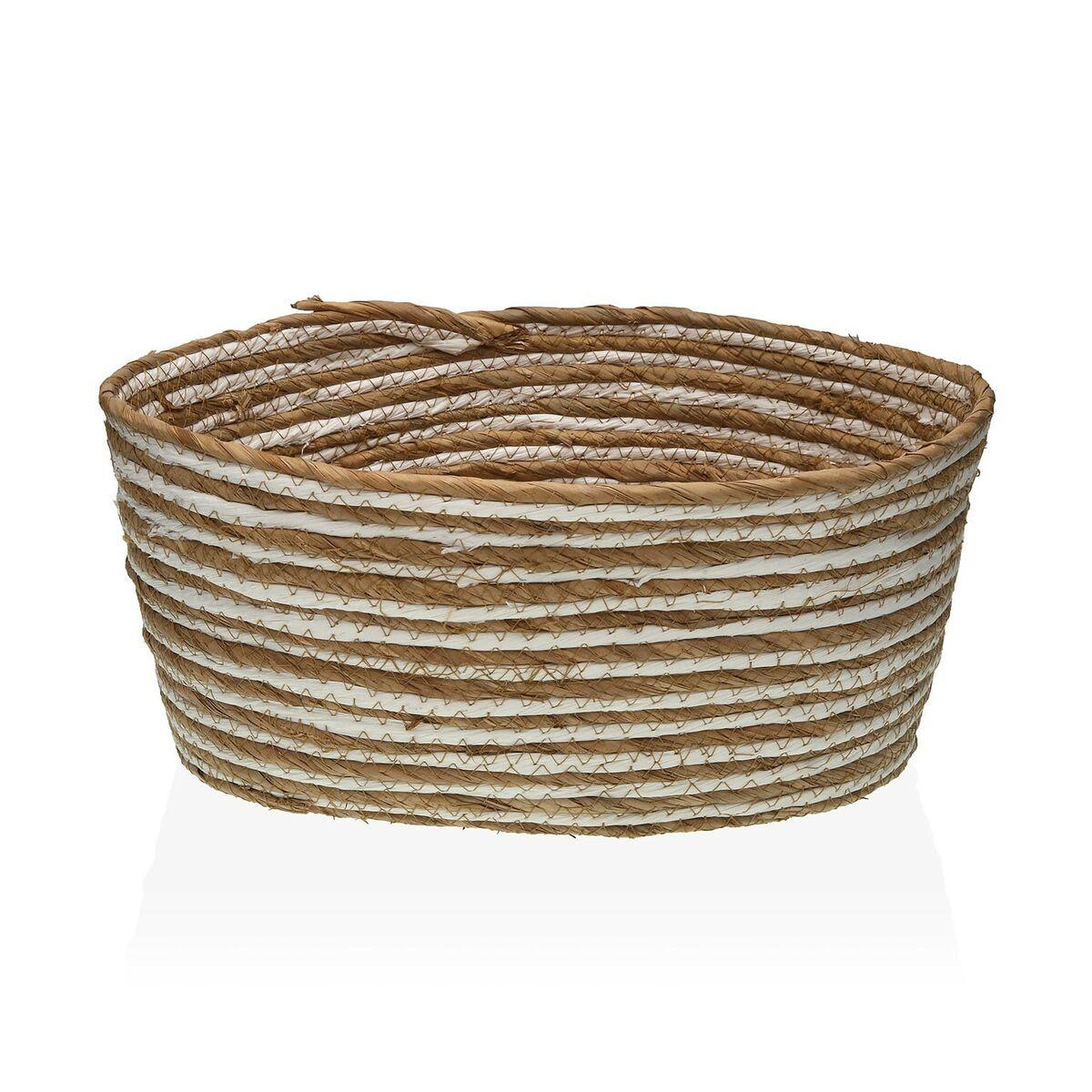 Cesta Multiusos Versa 31 x 16 x 39 cm Blanco Marrón
