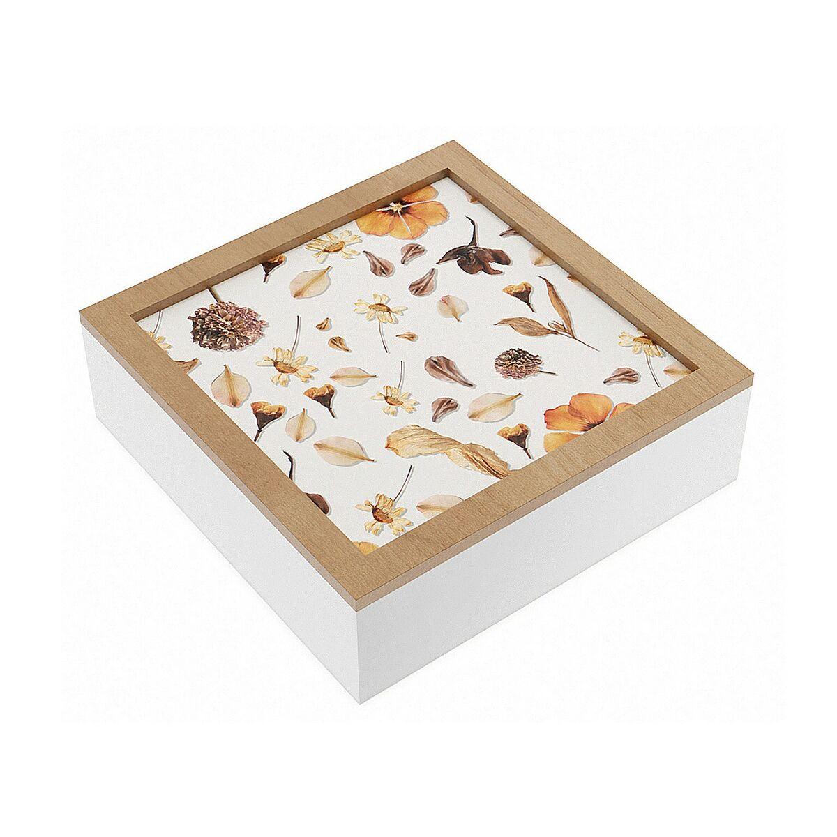 Caja Decorativa Versa Madera MDF Pétalos