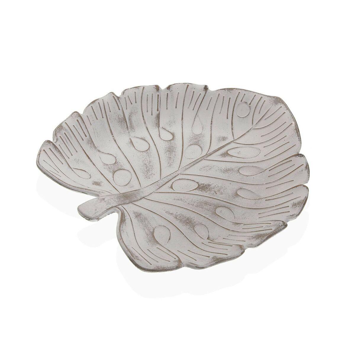 Centro de Mesa Versa Blanco Madera MDF 17 x 3 x 28 cm Hoja