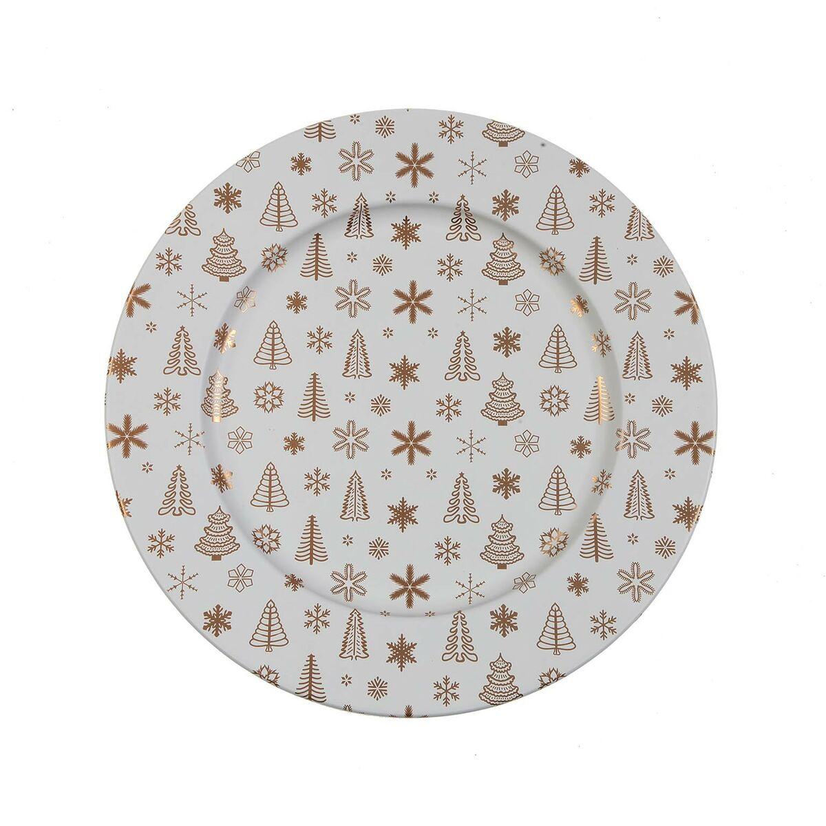 Bajo Plato Versa Metal 33 x 1,5 x 33 cm Navidad