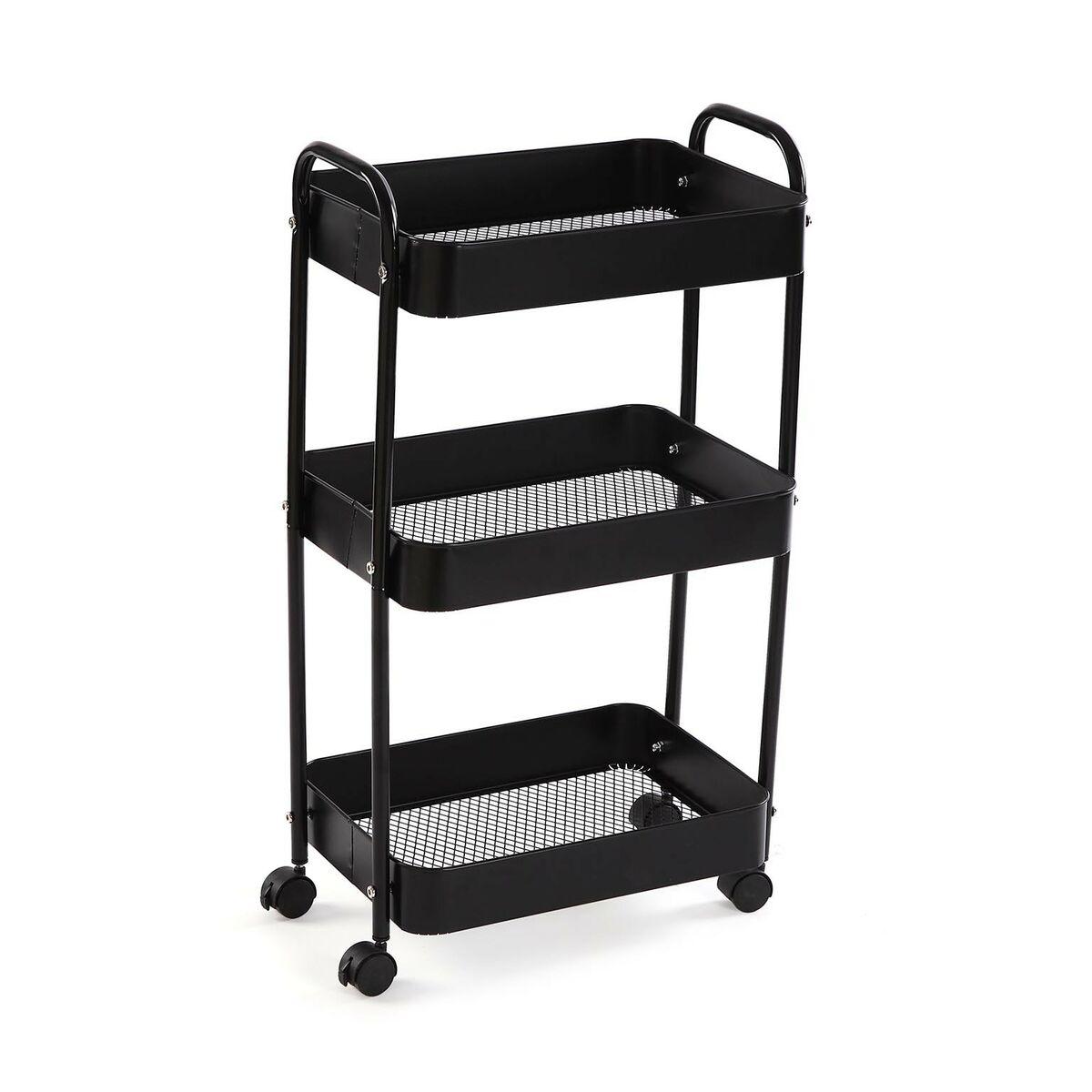 Estantería de Baño Versa Negro 30 x 76 x 46 cm