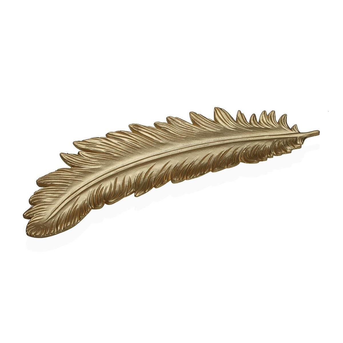 Centro de Mesa Versa Dorado Madera MDF 19 x 3 x 60 cm Pluma