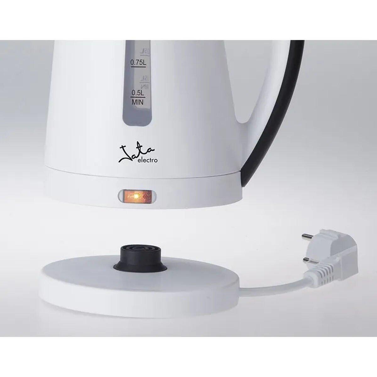 Hervidor JATA Blanco Negro 2200 W Acero Inoxidable Plástico 1 L