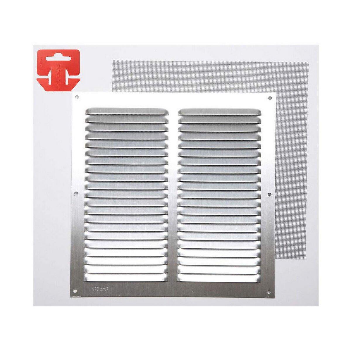 Rejilla de ventilación Fepre Cromado 25 x 25 mm Mosquitera