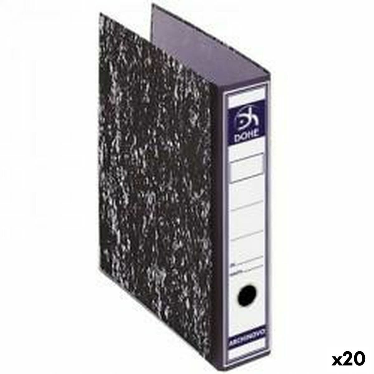 Archivador de Palanca DOHE Negro Folio 28,7 x 35 x 7,5 cm (20 Unidades)