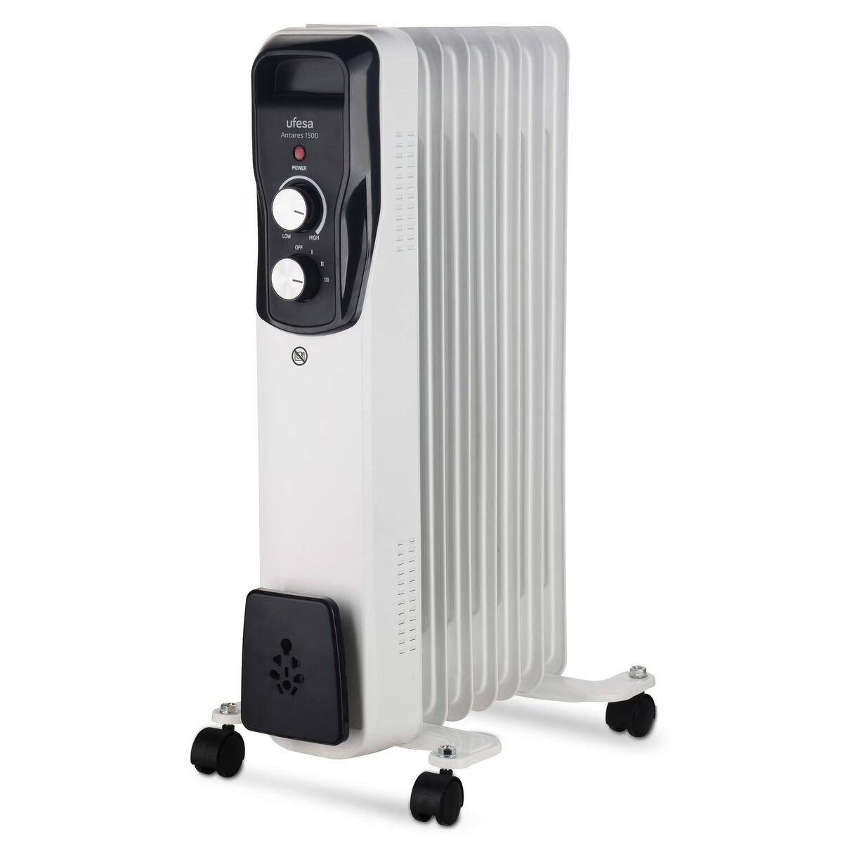 Radiador de Aceite (7 cuerpos) UFESA ANTARES 1500 Blanco 1500 W Con ruedas