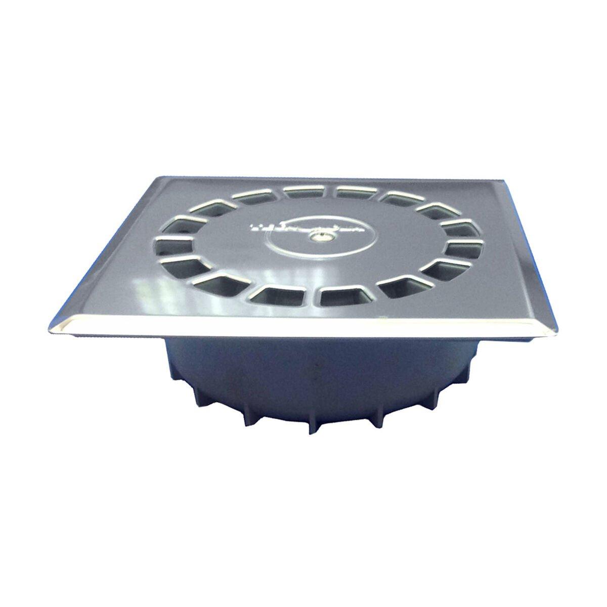 Sumidero Tecnoagua T-88 I PVC Acero Inoxidable 21,6 x 21,6 x 7 cm Ø 11 - 9 cm Vertical
