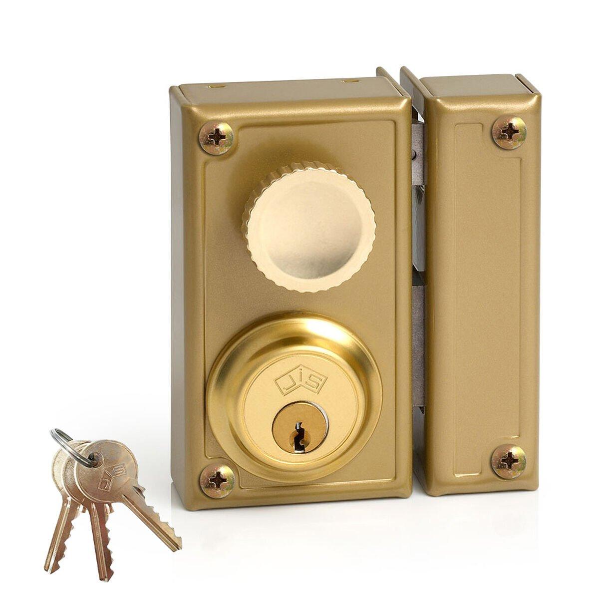 Cerradura de embutir Jis 34-6d Derecha 60 mm Metal Acero Sobreponer