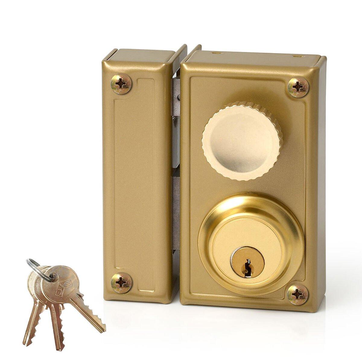 Cerradura de sobreponer Jis 34-6i Dorado 52 mm Izquierda Sobreponer