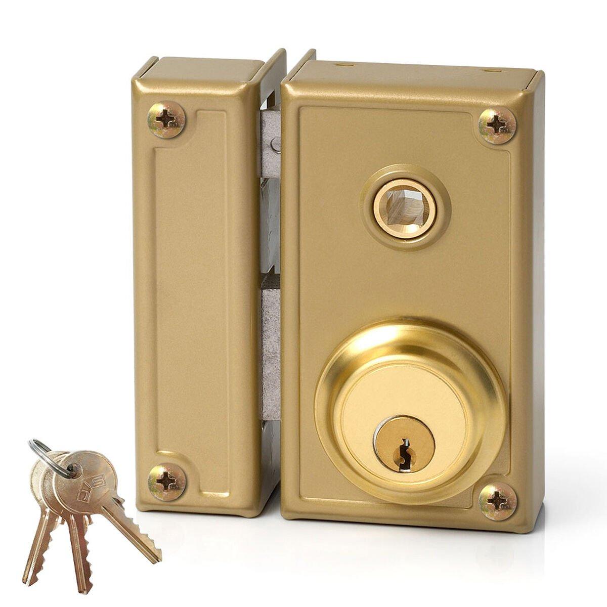 Cerradura de sobreponer Jis 35-6i Dorado 52 mm Izquierda Sobreponer