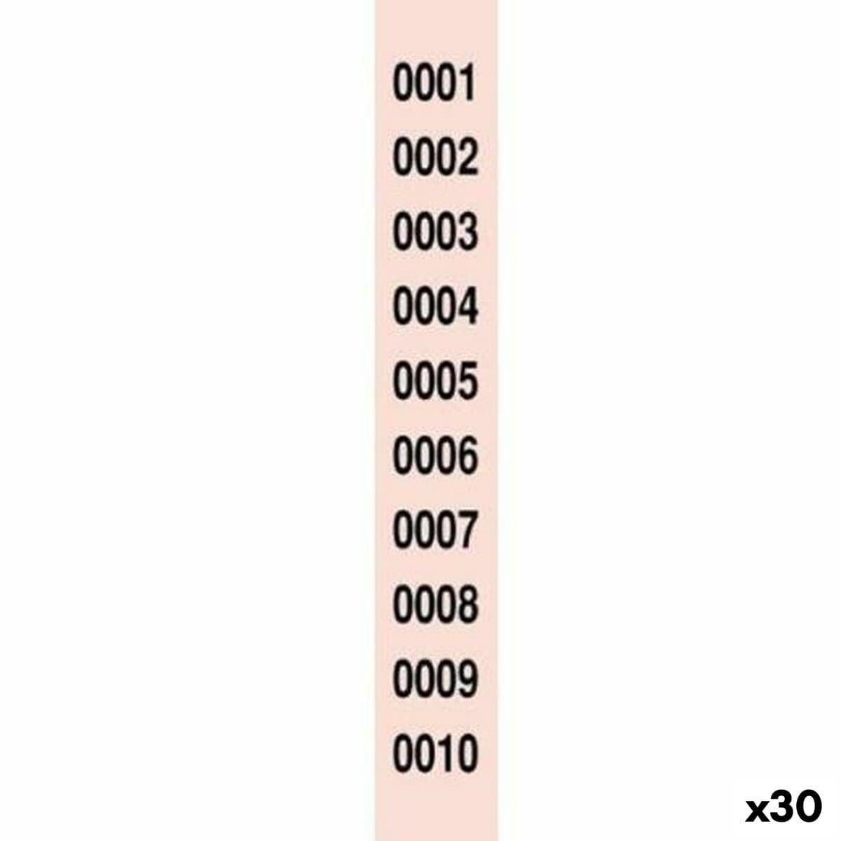 Tiras de Números para Rifa 1-2000 (30 unidades)