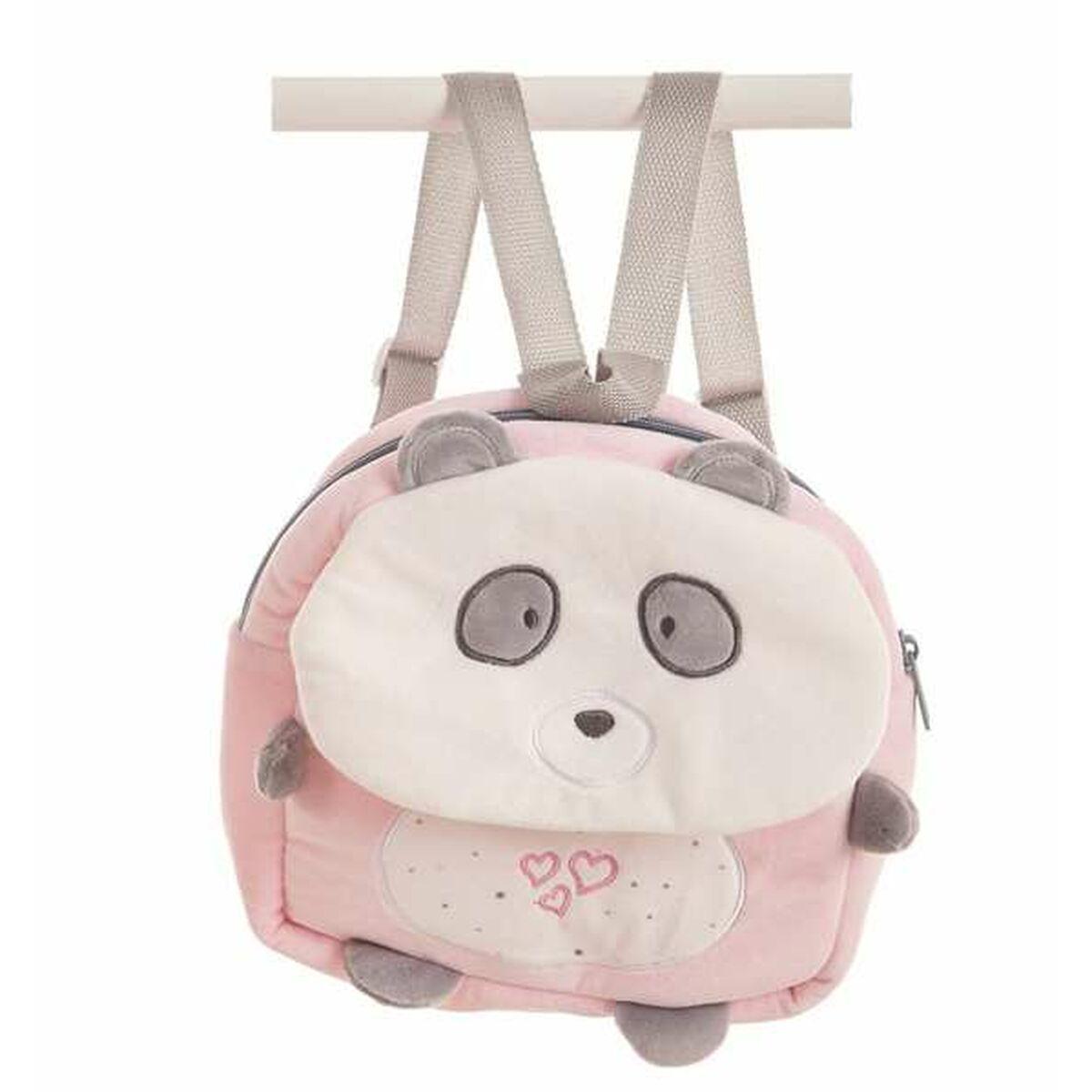 Mochila Infantil Rosa Panda 26 x 22 cm