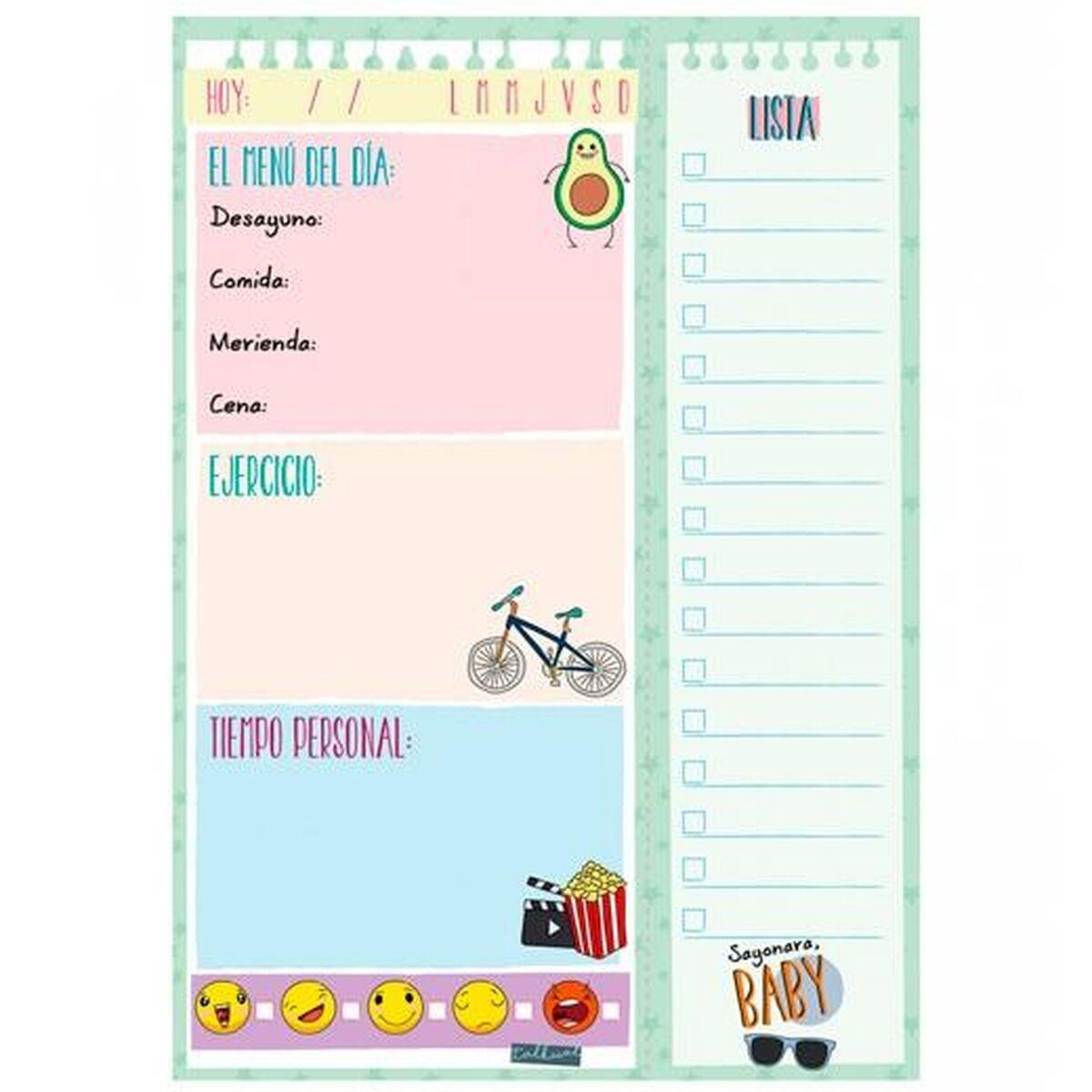 Planificador Diario Finocam TALKUAL 14,8 x 21 cm Blanco