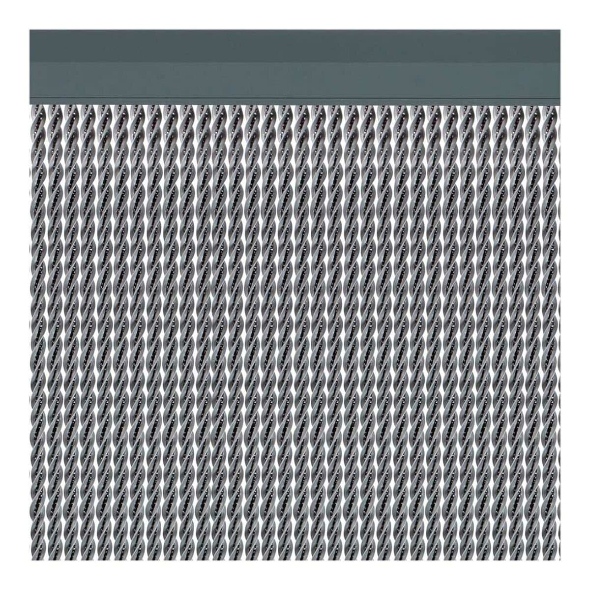 Cortina Acudam Manacor Puertas Plateado Exterior PVC Aluminio 90 x 210 cm