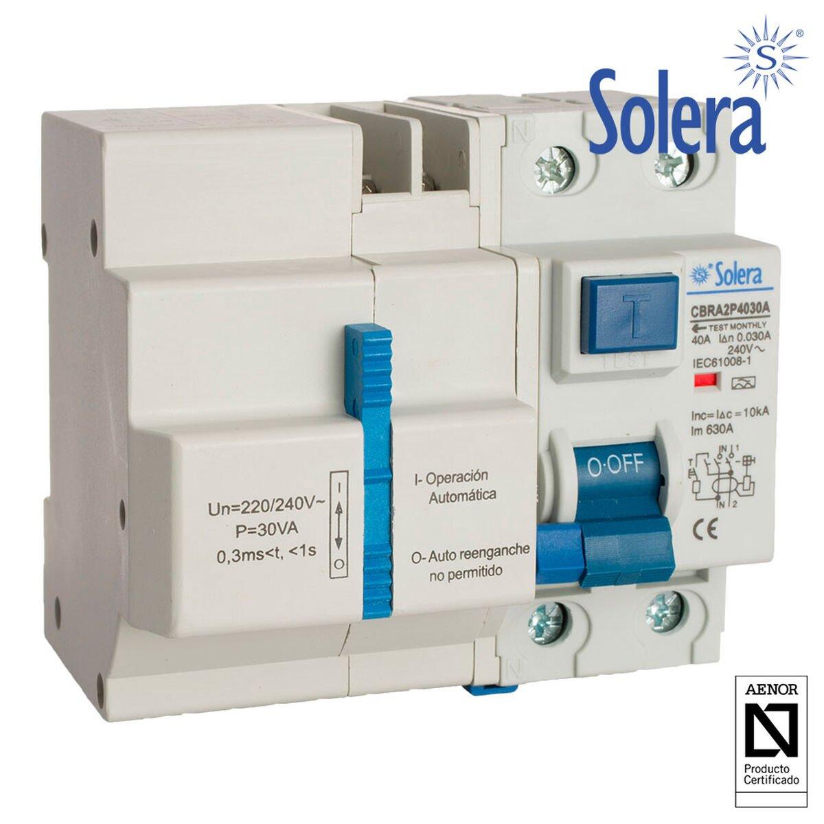Interruptor Diferencial Residencial Solera cbra2p4030a