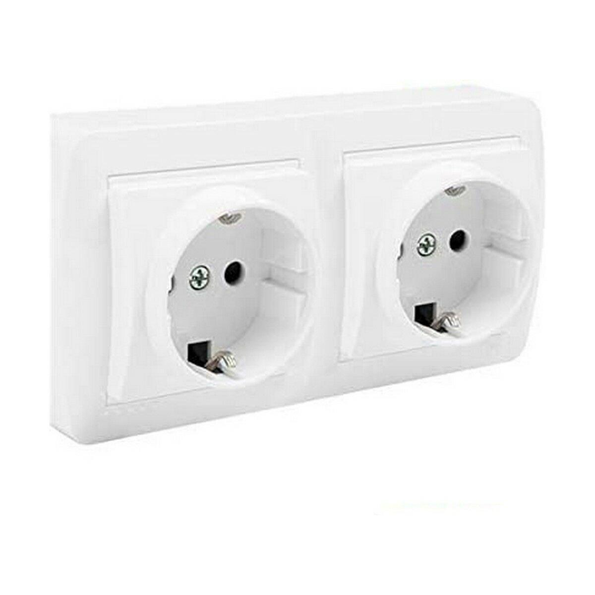 Base de enchufe Solera mur66u Blanco 16 A Doble Bipolar