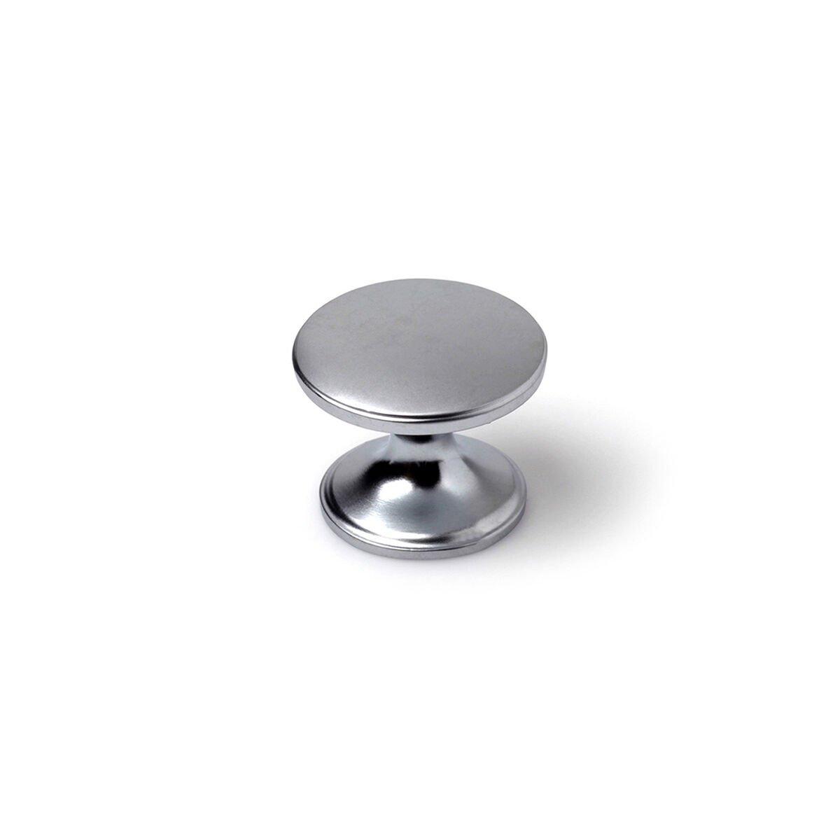 Pomo Rei 756 Plateado Metal Ø 33 x 27 mm 4 Piezas