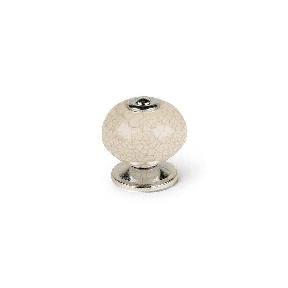 Pomo Rei Blanco Metal Ø 40 x 36 mm 4 Piezas